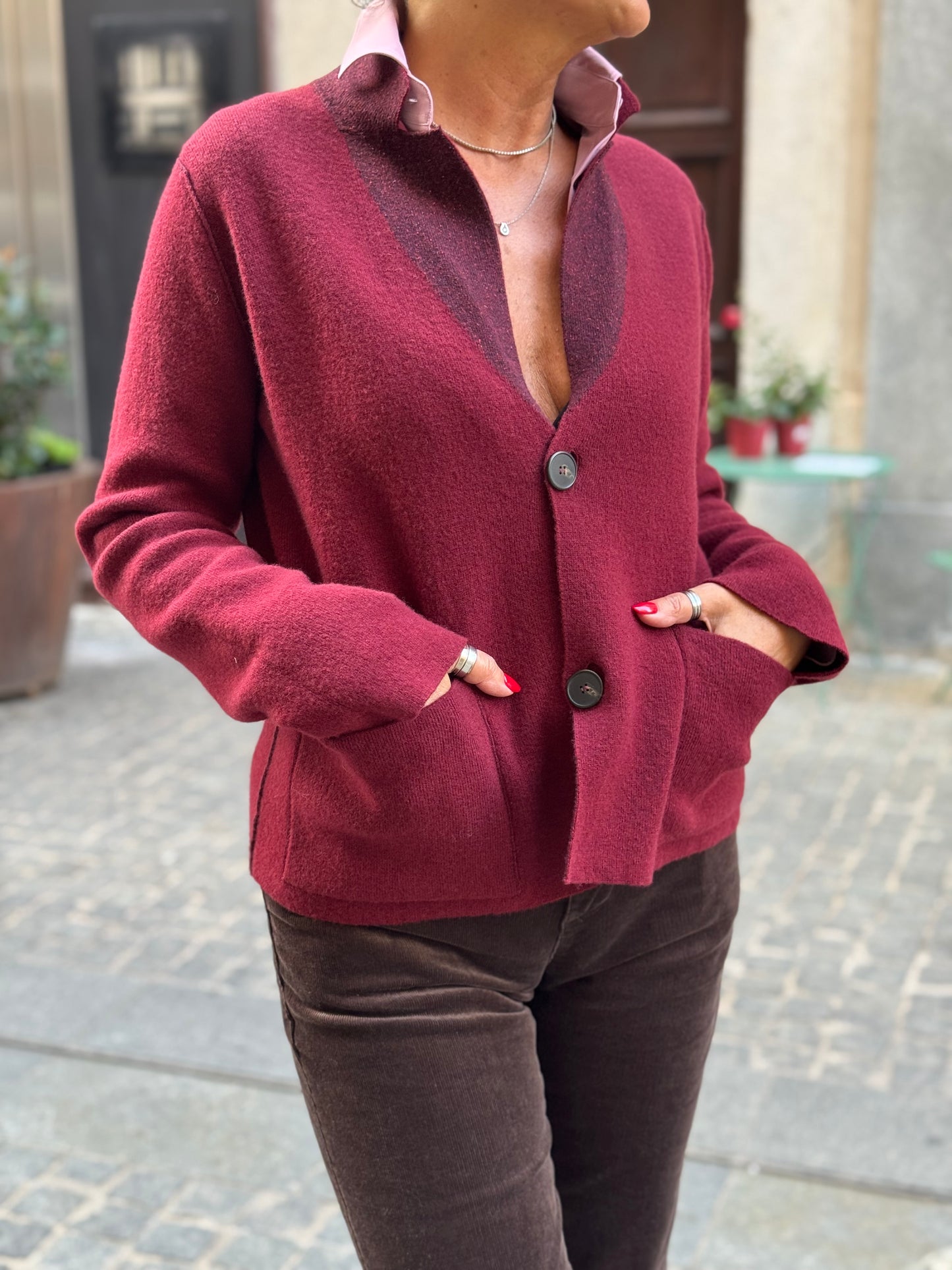 Giacca Tweed Double-face