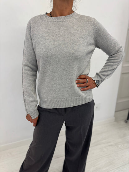 Maglia Girocollo Con Monile