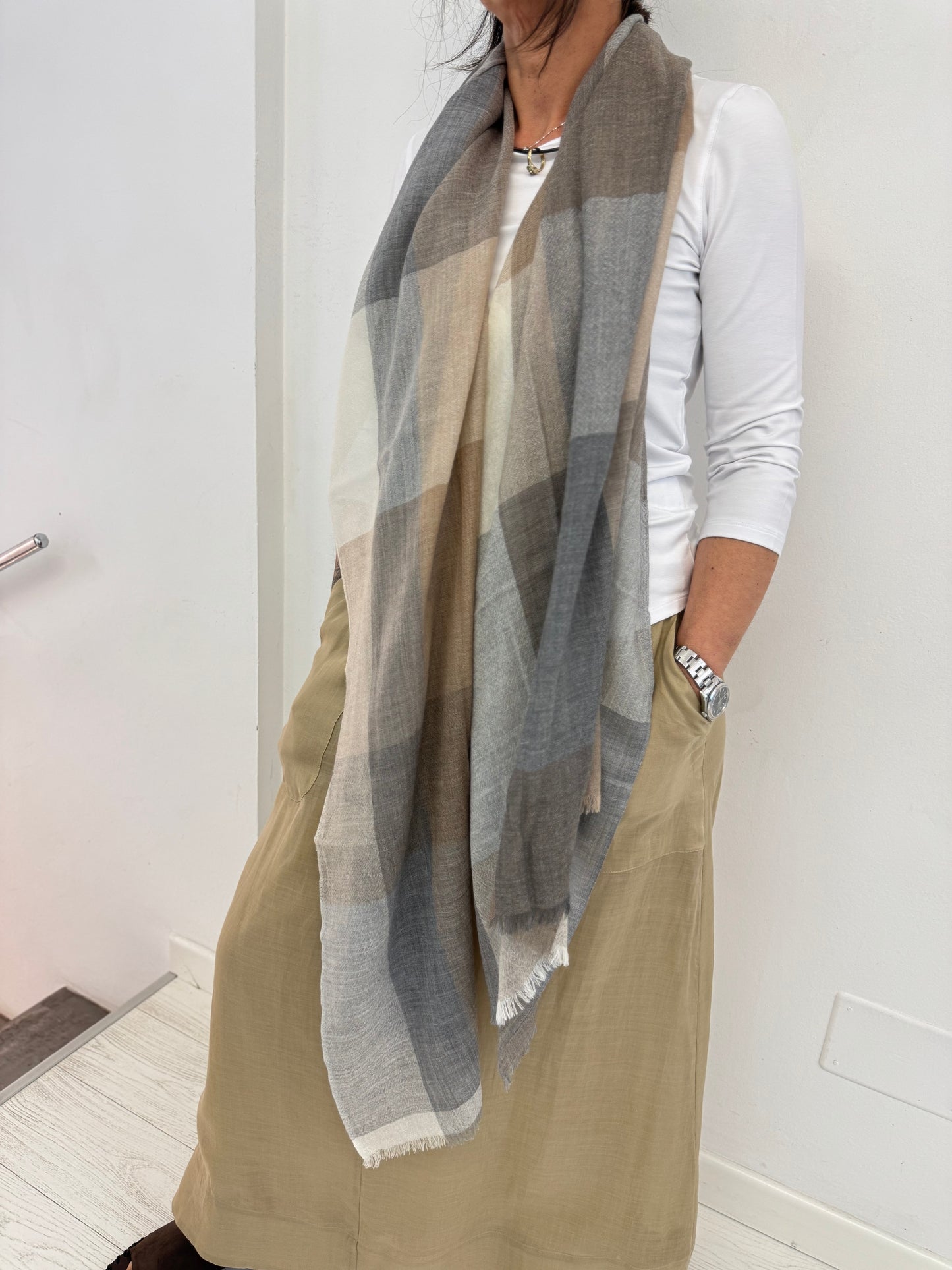 Stola  Ceck Cashmere Seta