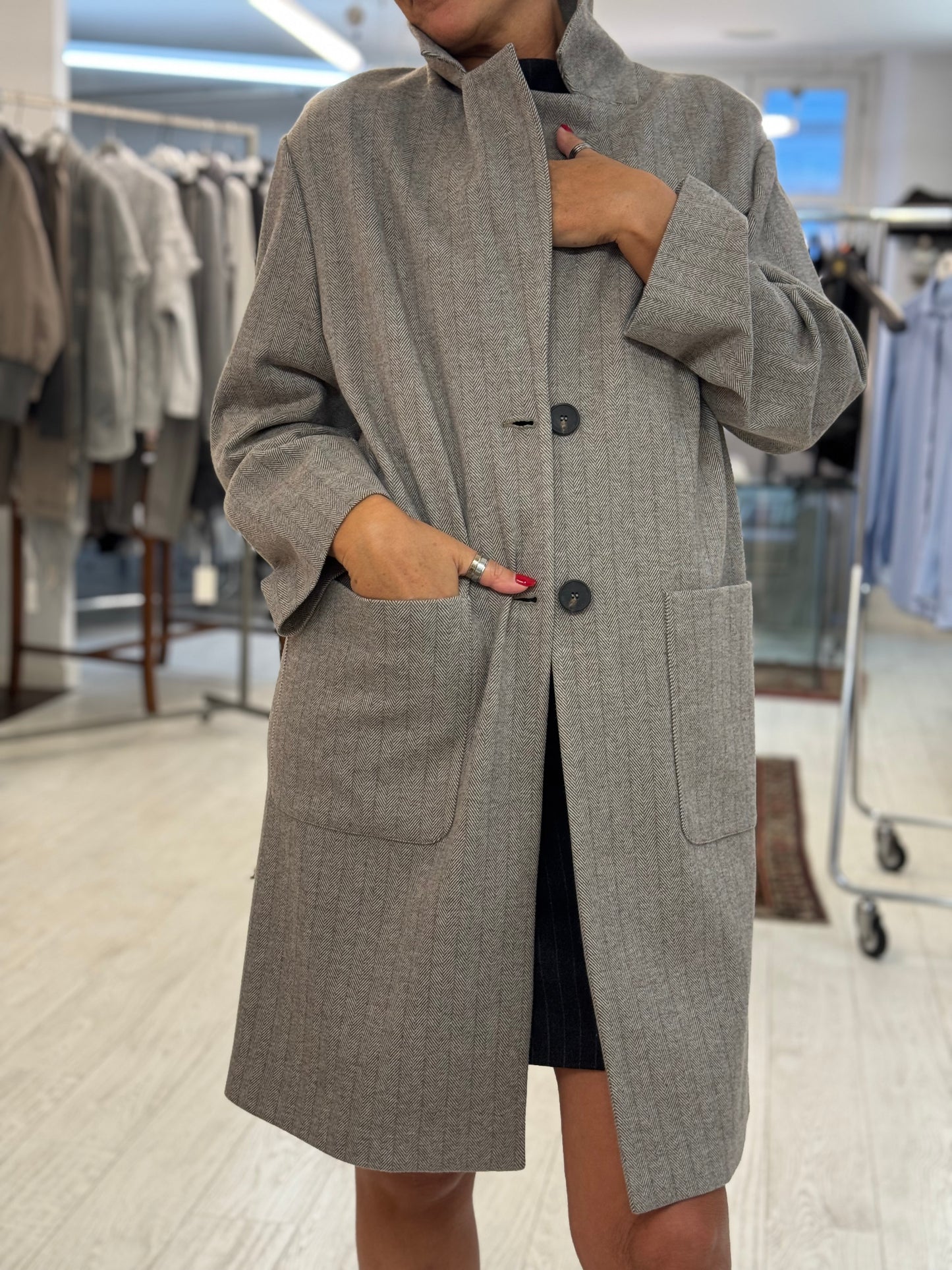 Cappotto Monopetto Spinato