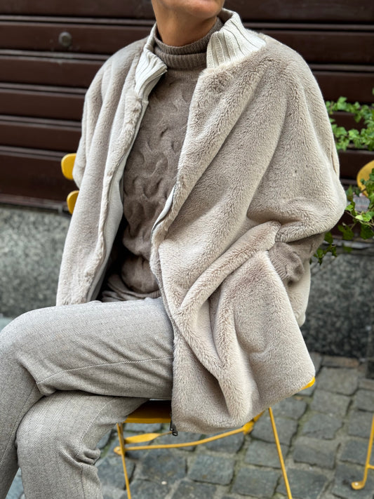 Giacca Senza Maniche Eco Fur