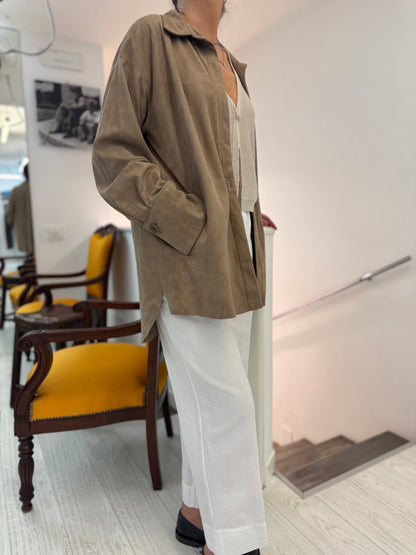 Giacca a Camicia Suede