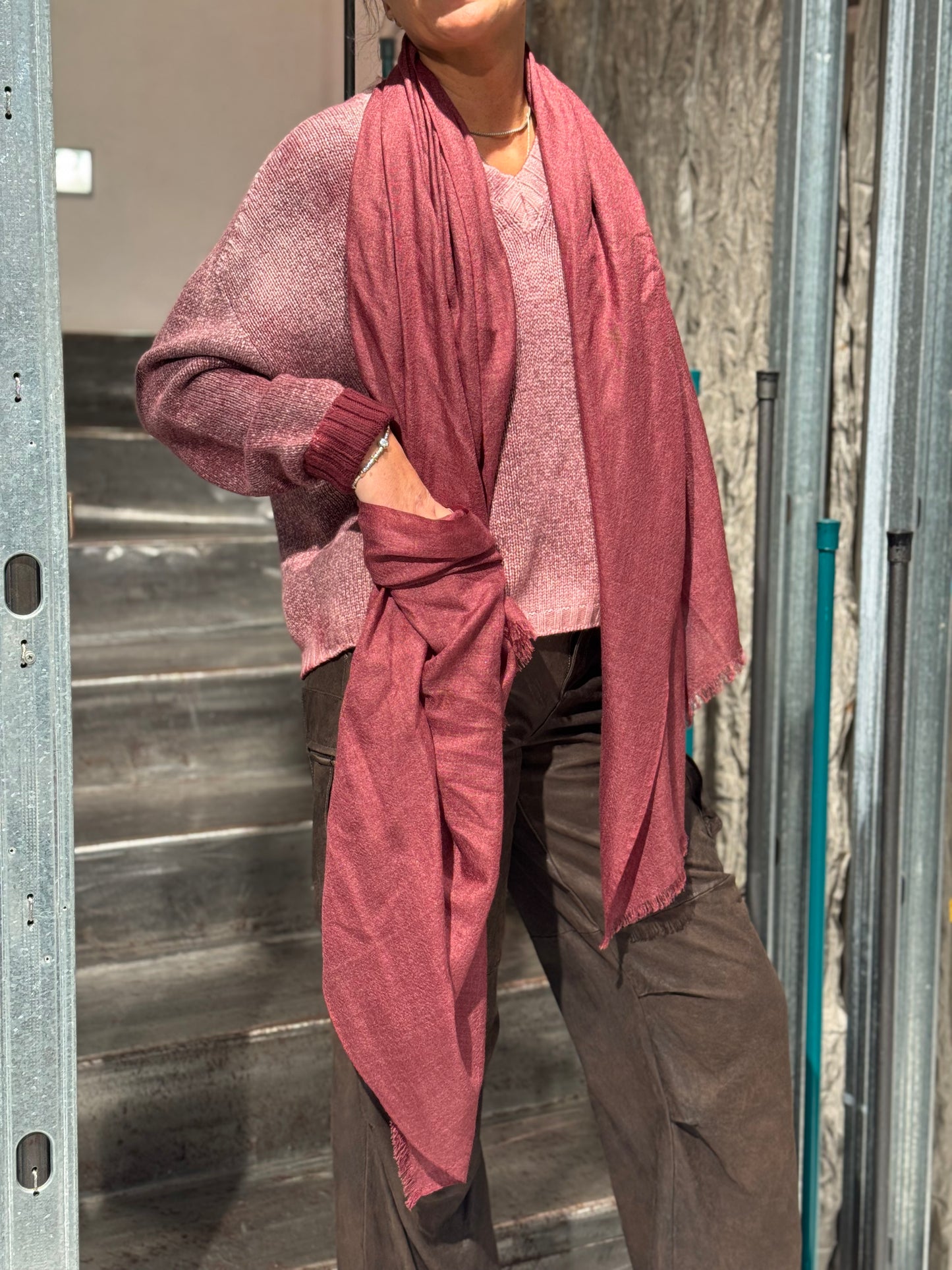 Stola Cashmere-Seta Burgundy