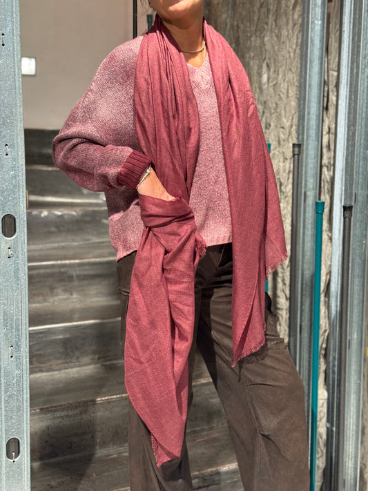 Stola Cashmere-Seta Burgundy