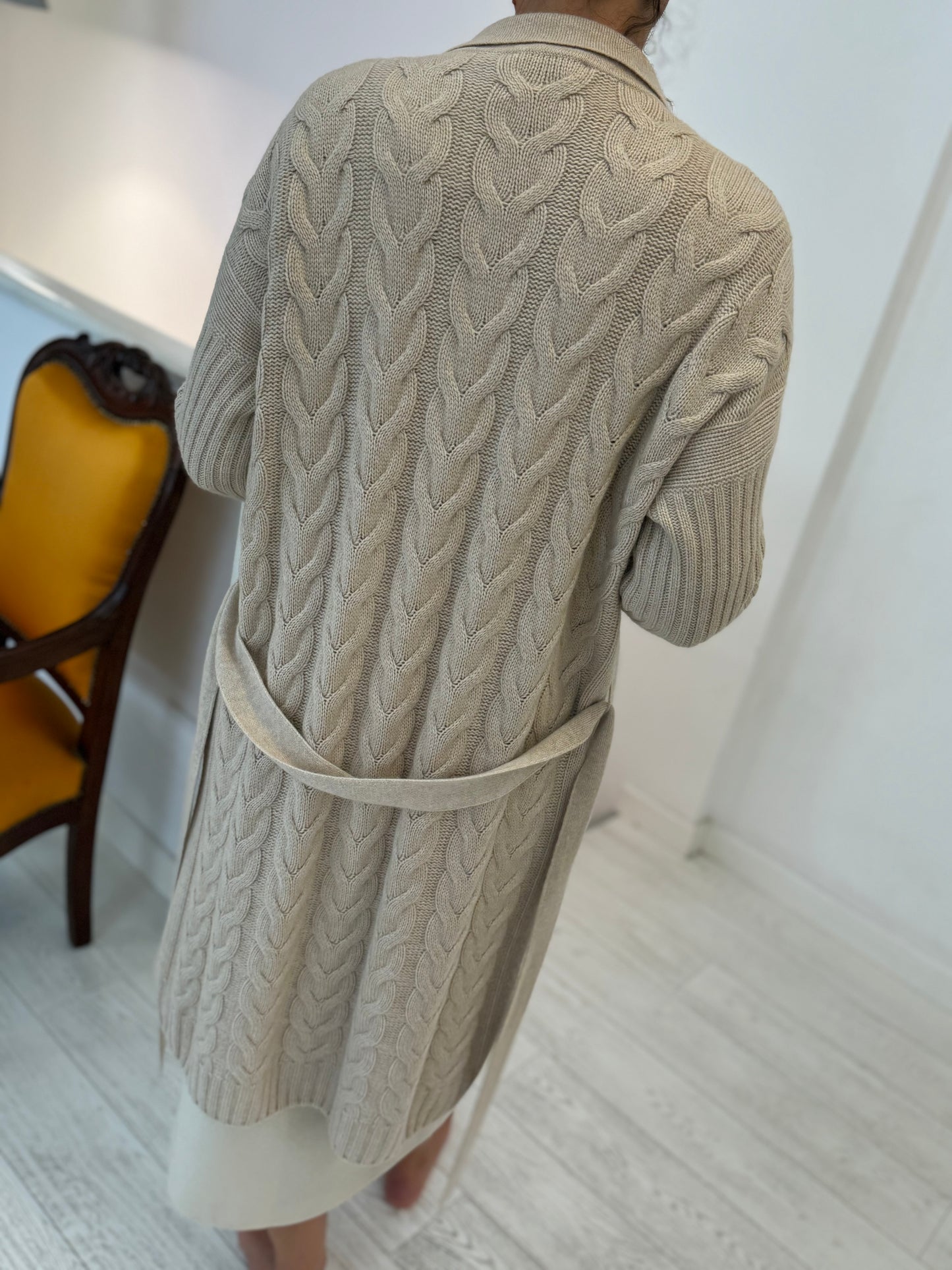 Cappotto In Maglia Lana Cashmere