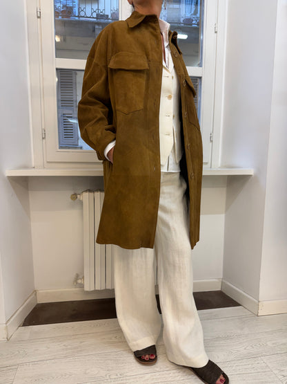 Spolverino Scamosciato Camel