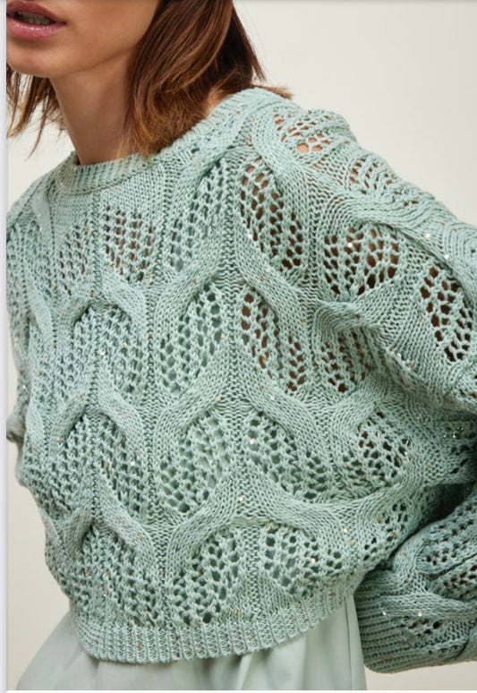 Maglia a Trecce Traforata
