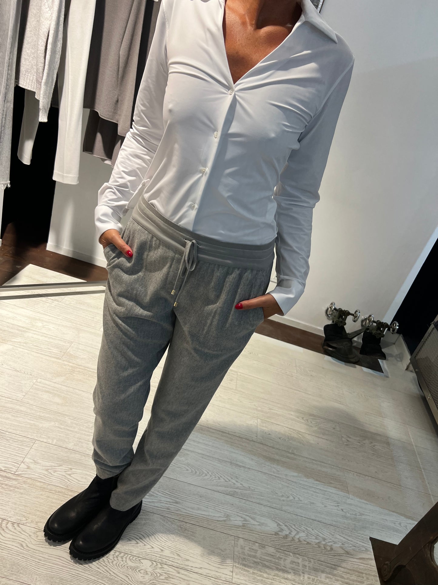 Pantalone Jogger in Flanella