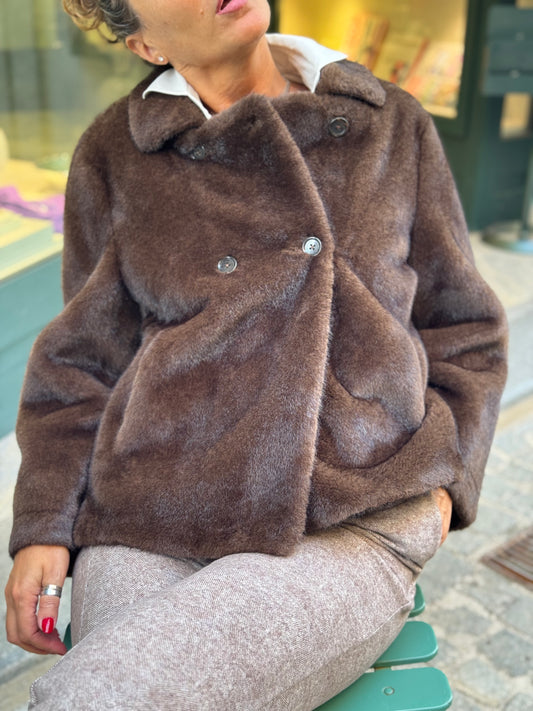 Giacca Doppiopetto Eco Fur