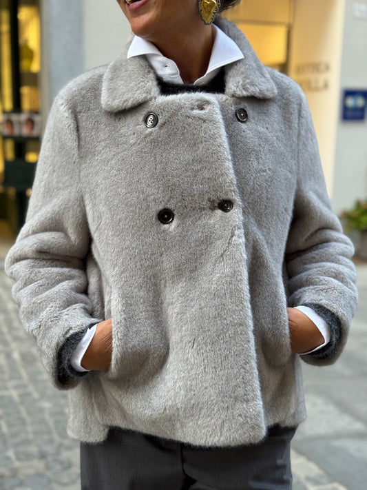 Giacca Doppiopetto Eco Fur