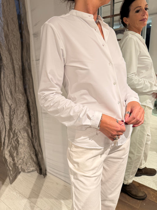 Camicia No Stiro Collo Coreana