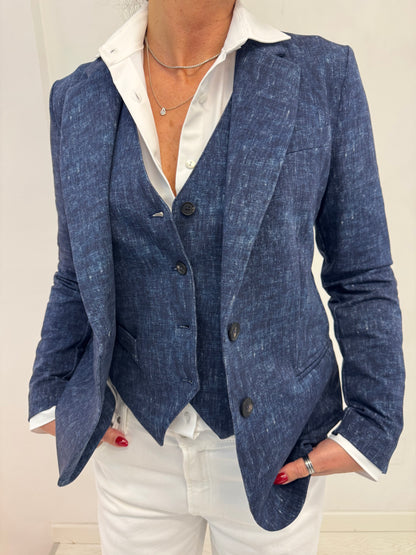 Blazer Monopetto Blue Oxford