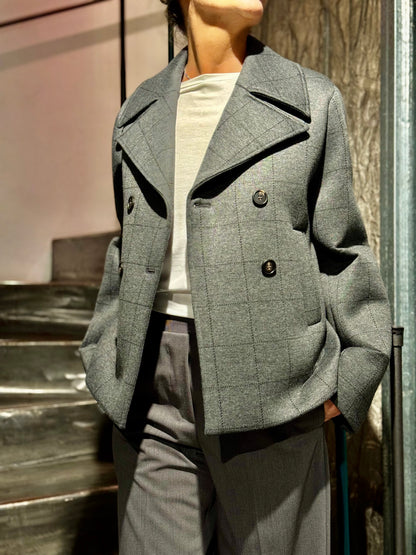 Peacoat Cropped Tartan