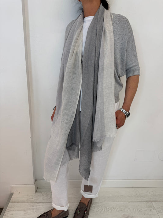 Stola Cashmere Seta Light Grey