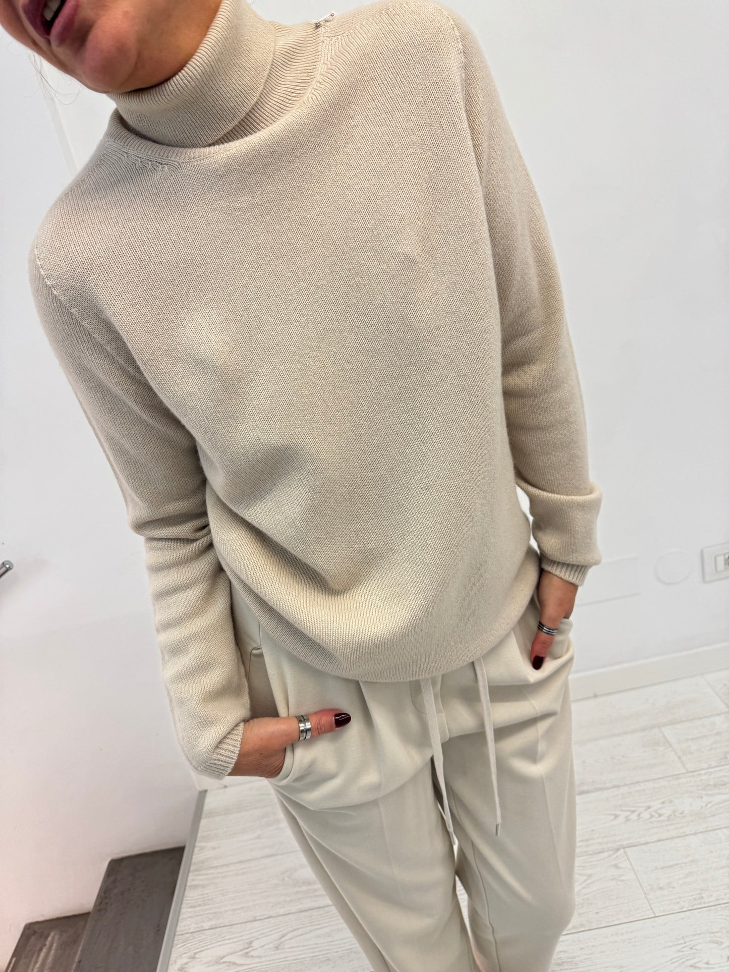 Maglia Collo Alto Cashmere