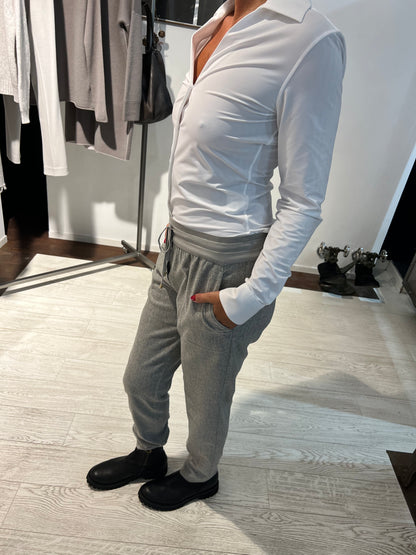 Pantalone Jogger in Flanella