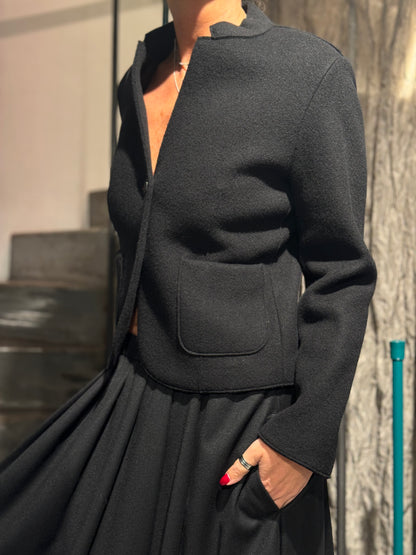 Giacca Flanella Collo Coreana