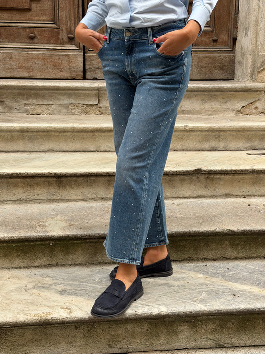 Denim Stovepipe Shine