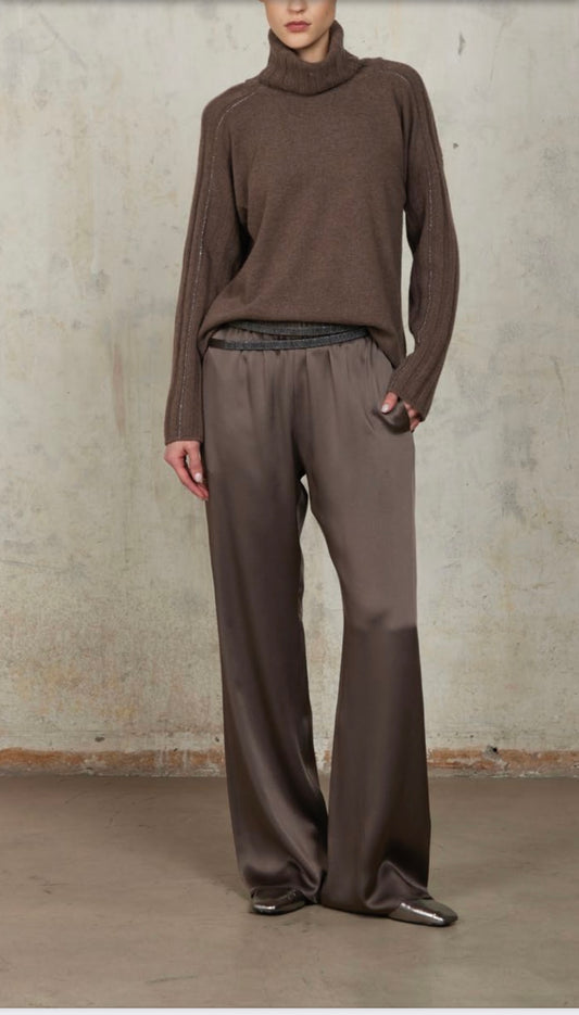 Pantalone Satin Brown