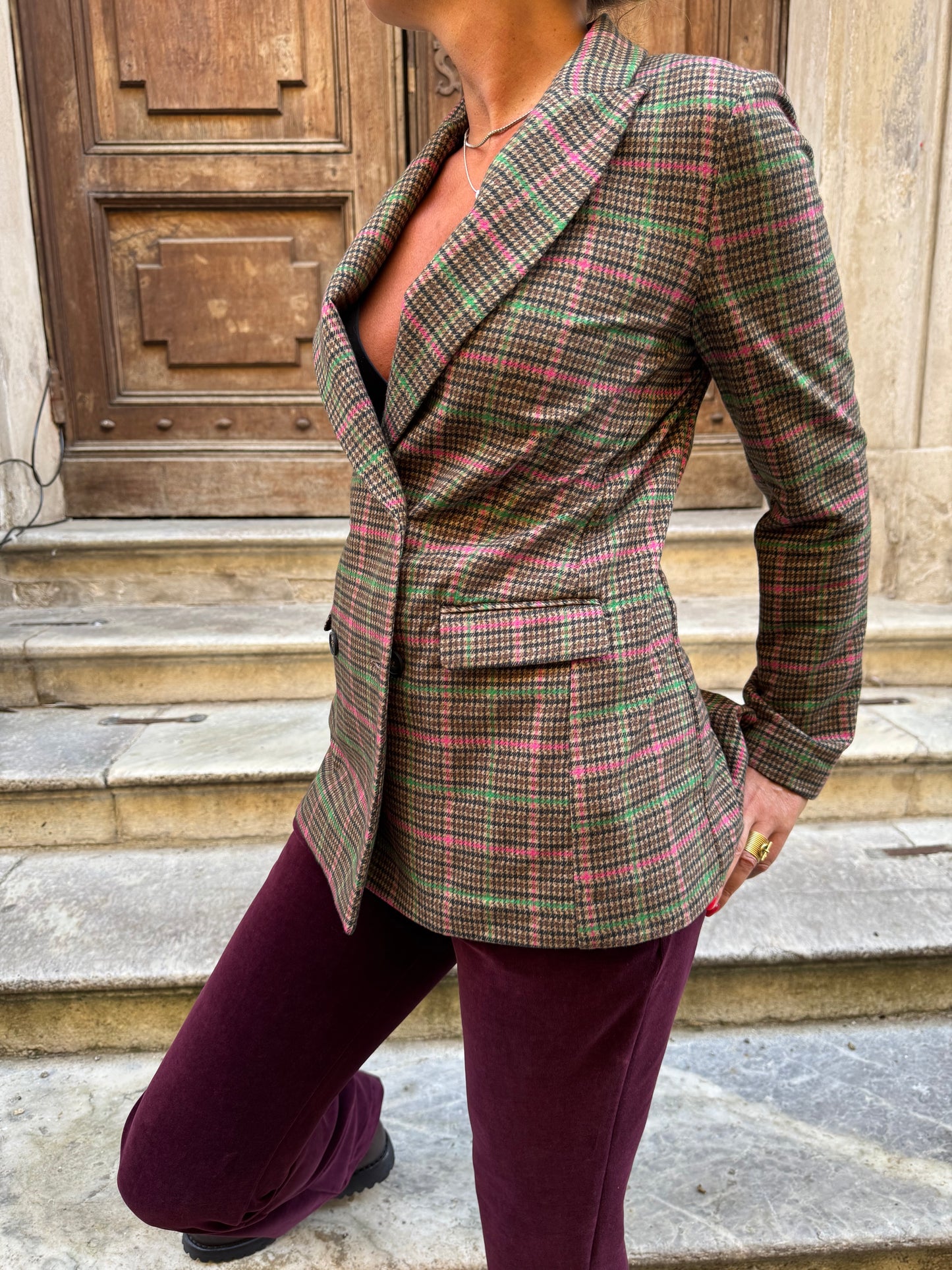 Blazer Doppiopetto Check