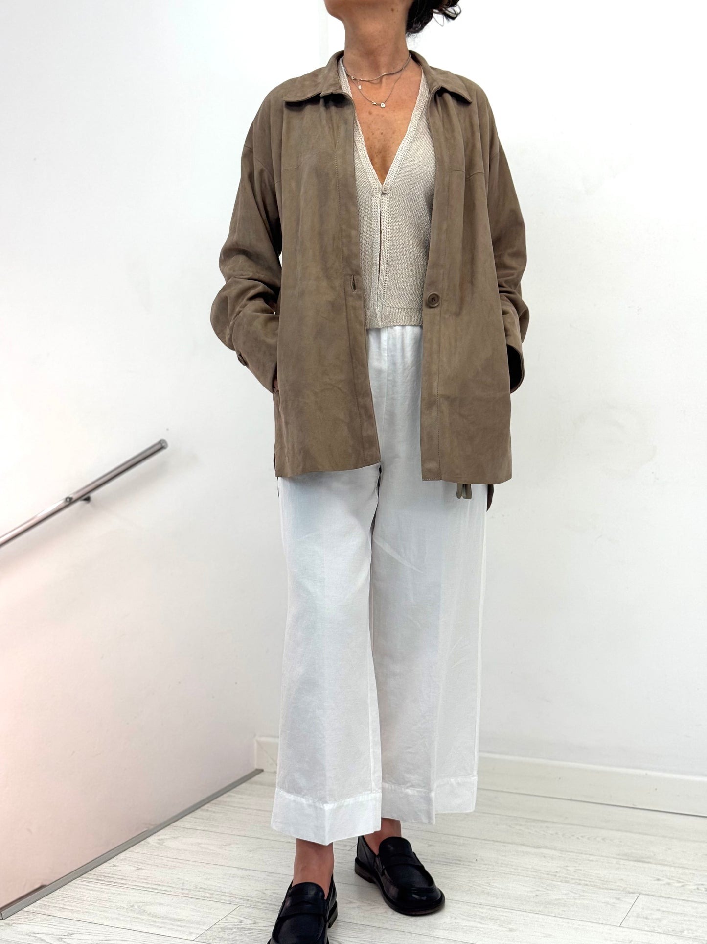 Giacca a Camicia Suede