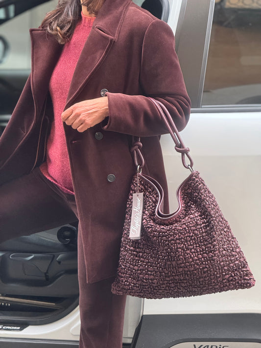 Borsa a Spalla Riccio Bordeaux