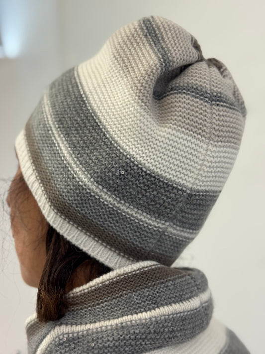 Berretto  Cashmere Righe