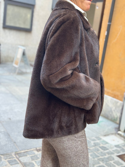 Giacca Doppiopetto Eco Fur