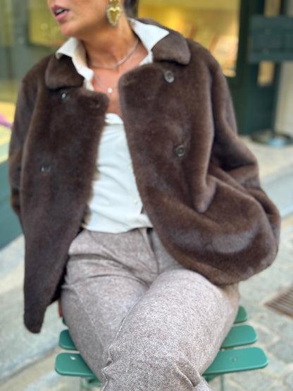 Giacca Doppiopetto Eco Fur