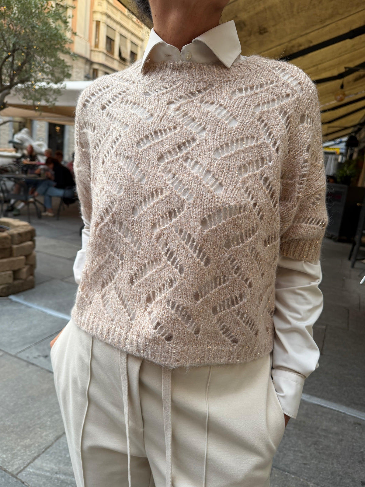 Maglia Croquet Beige Gold