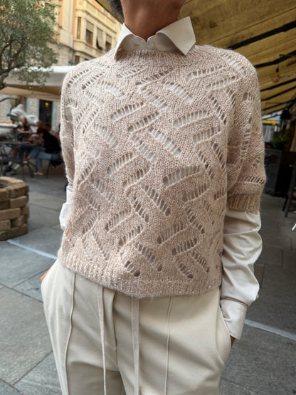 Maglia Croquet Beige Gold