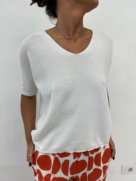 Maglia Cotone Scollo V