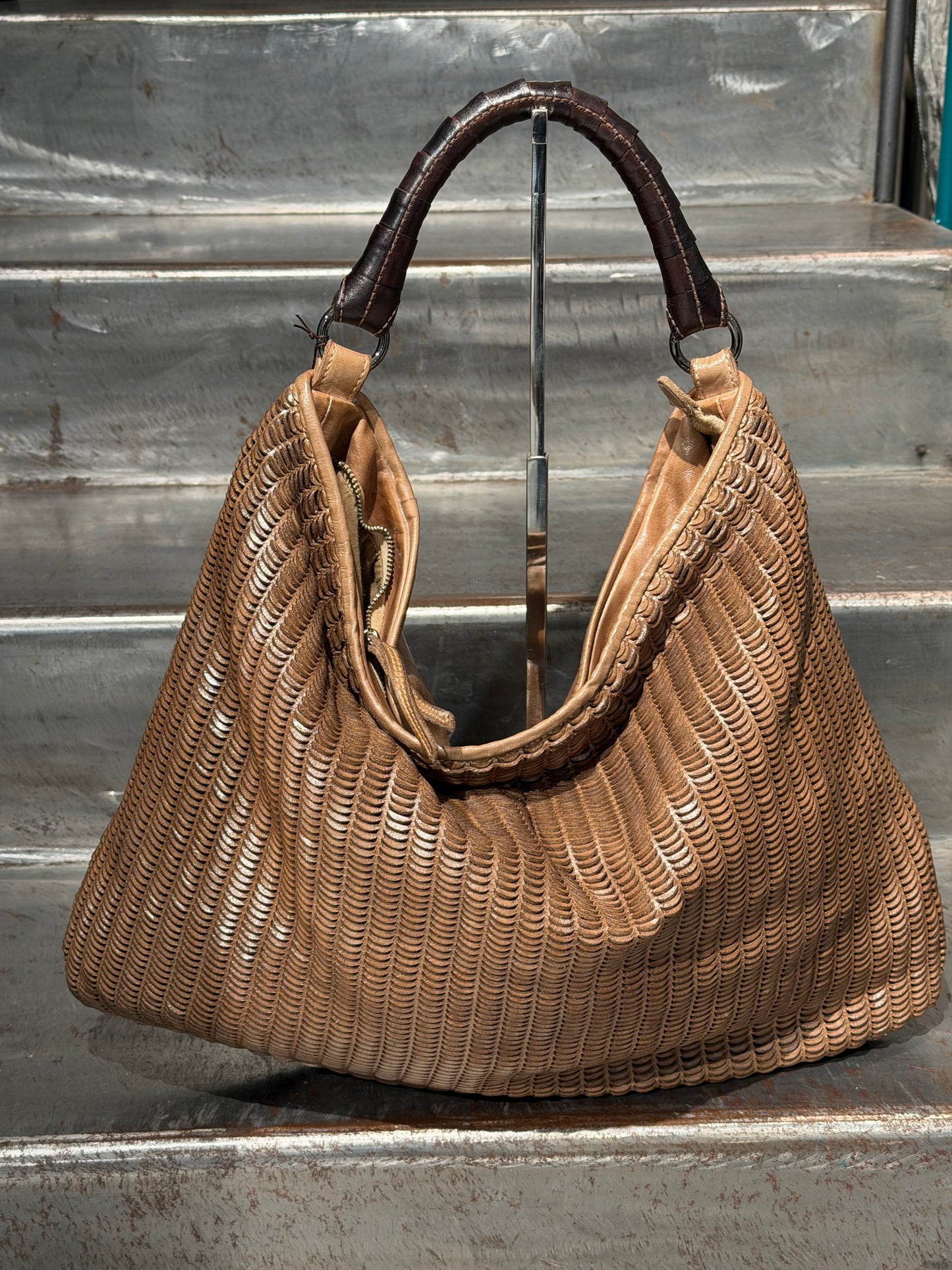Borsa Shopper  Atena Pelle Intrecciata