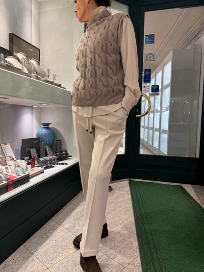 Gilet Collo in Piedi Treccia Iconica