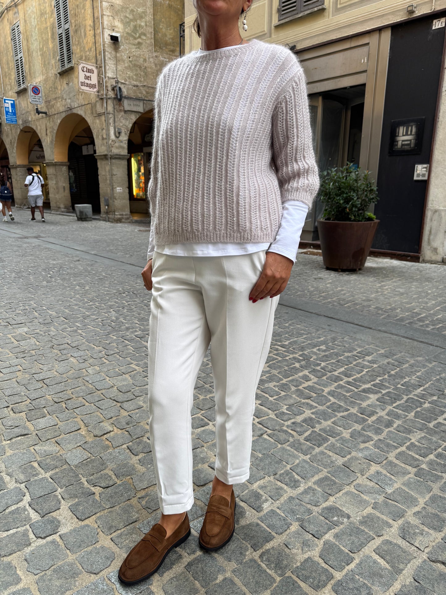 Maglia Coste Larghe  Manica Corta