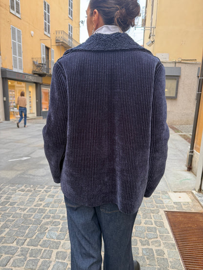 Cappotto corto velluto costa larga