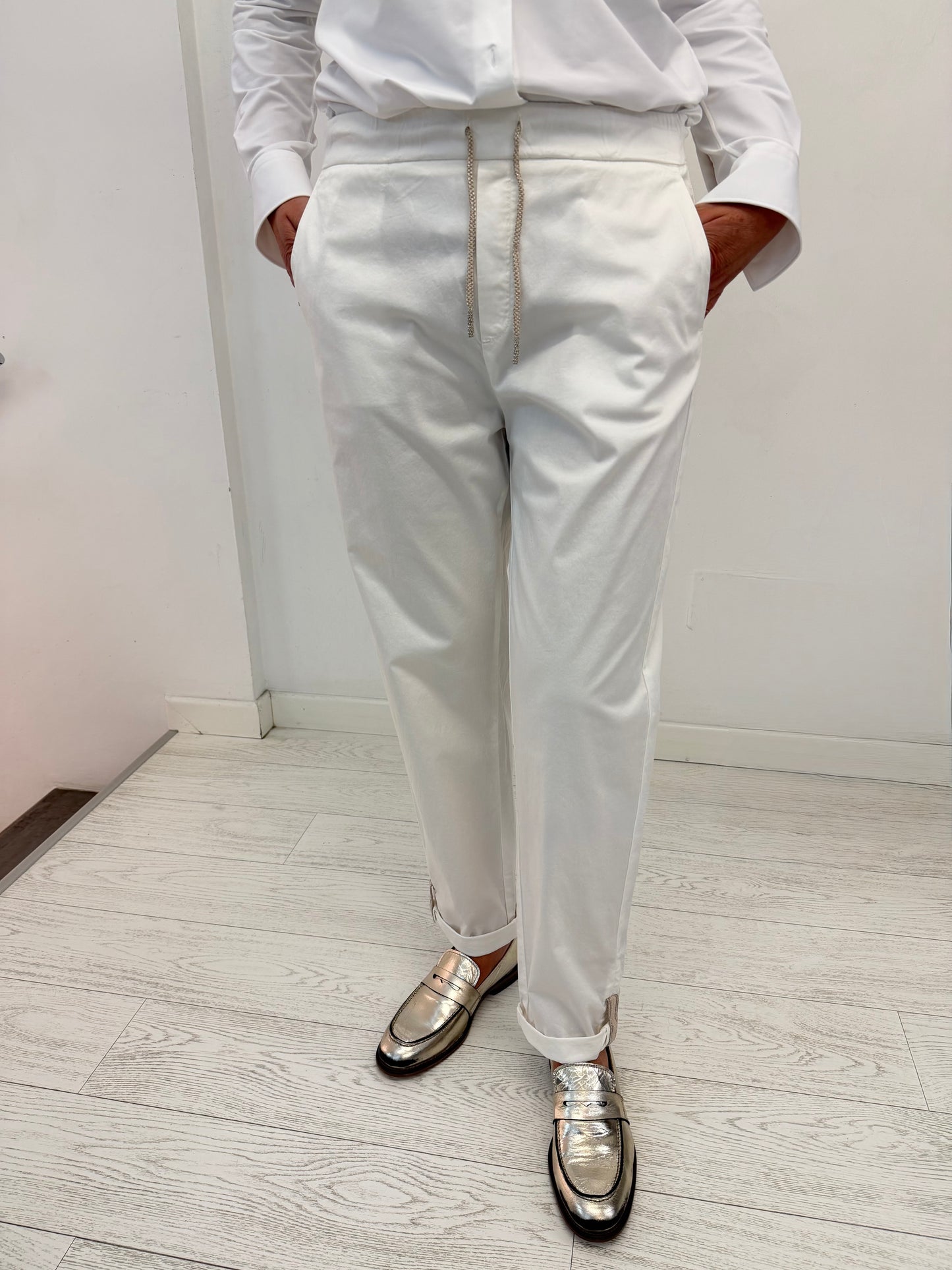 Mocassino Specchio Platino