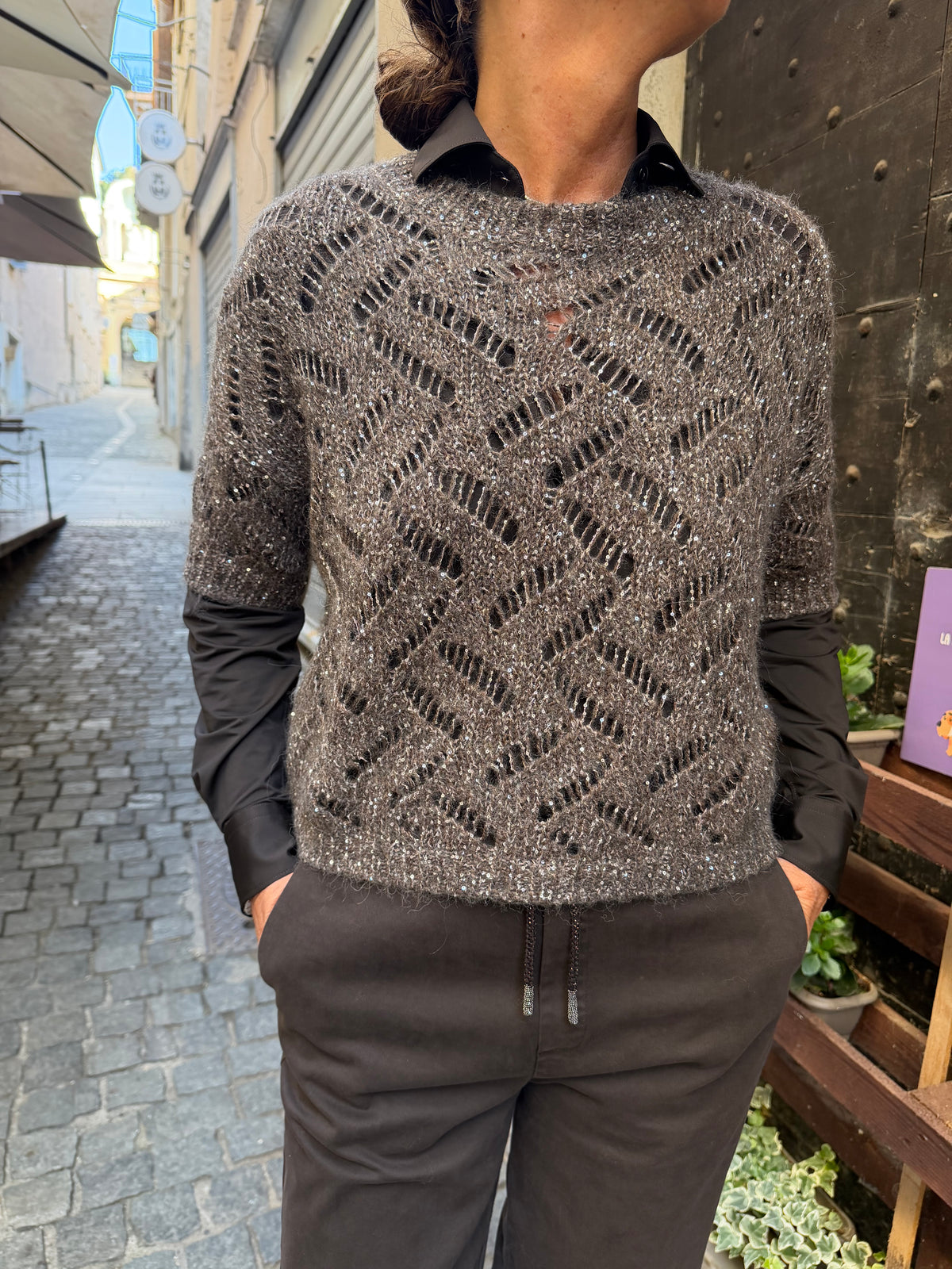 Maglia Croquet Brown Silver