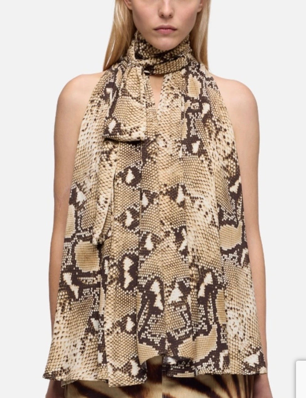 Sleeveless Blouse Viscose Snake