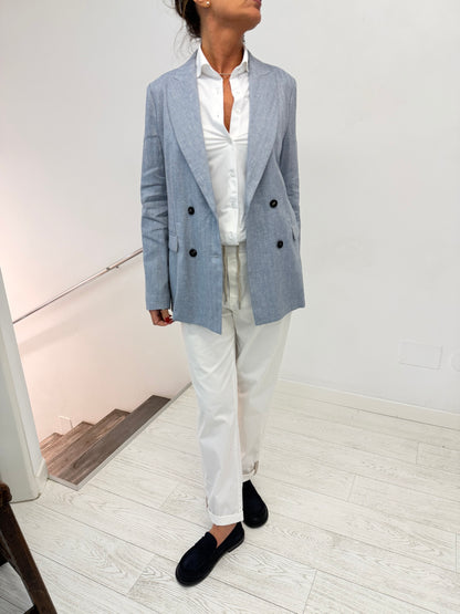 Blazer Doppiopetto  Herringon Light Blue