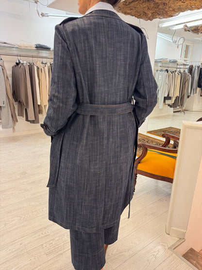 Trench Doppiopetto Denim