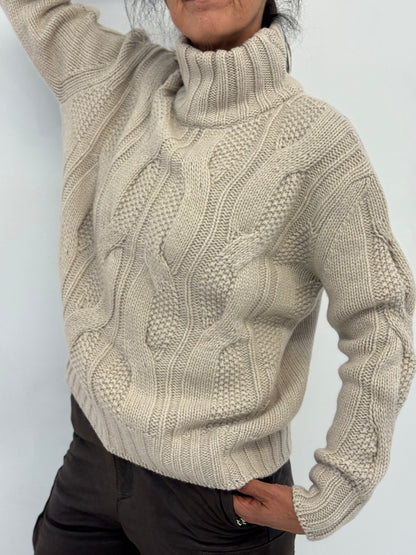 Maglia Lupetto Cashmere Lavorazione  Norvegese