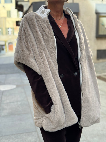 Giacca Senza Maniche Eco Fur
