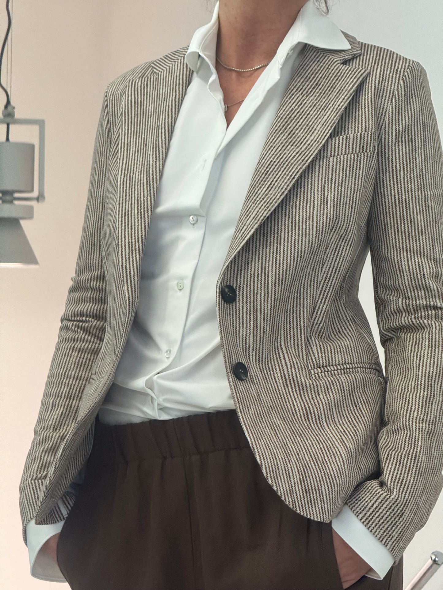 Blazer Monopetto Brown Stripes