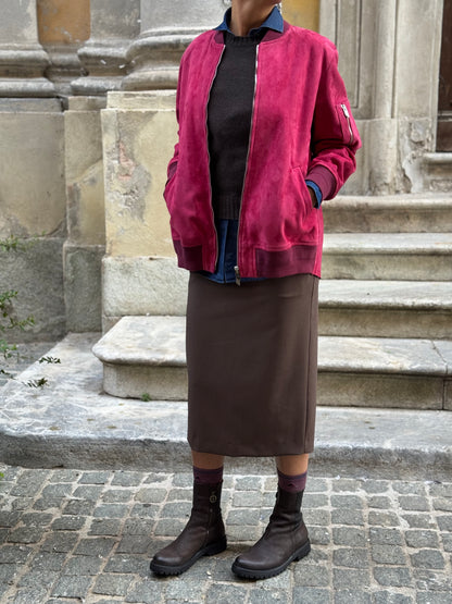 Bomber Suede Ruby