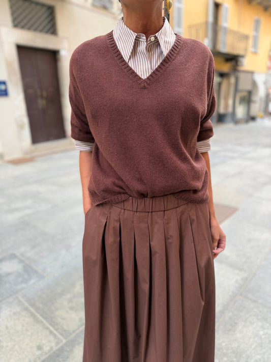 Maglia Cashmere Collo V Scatoletta