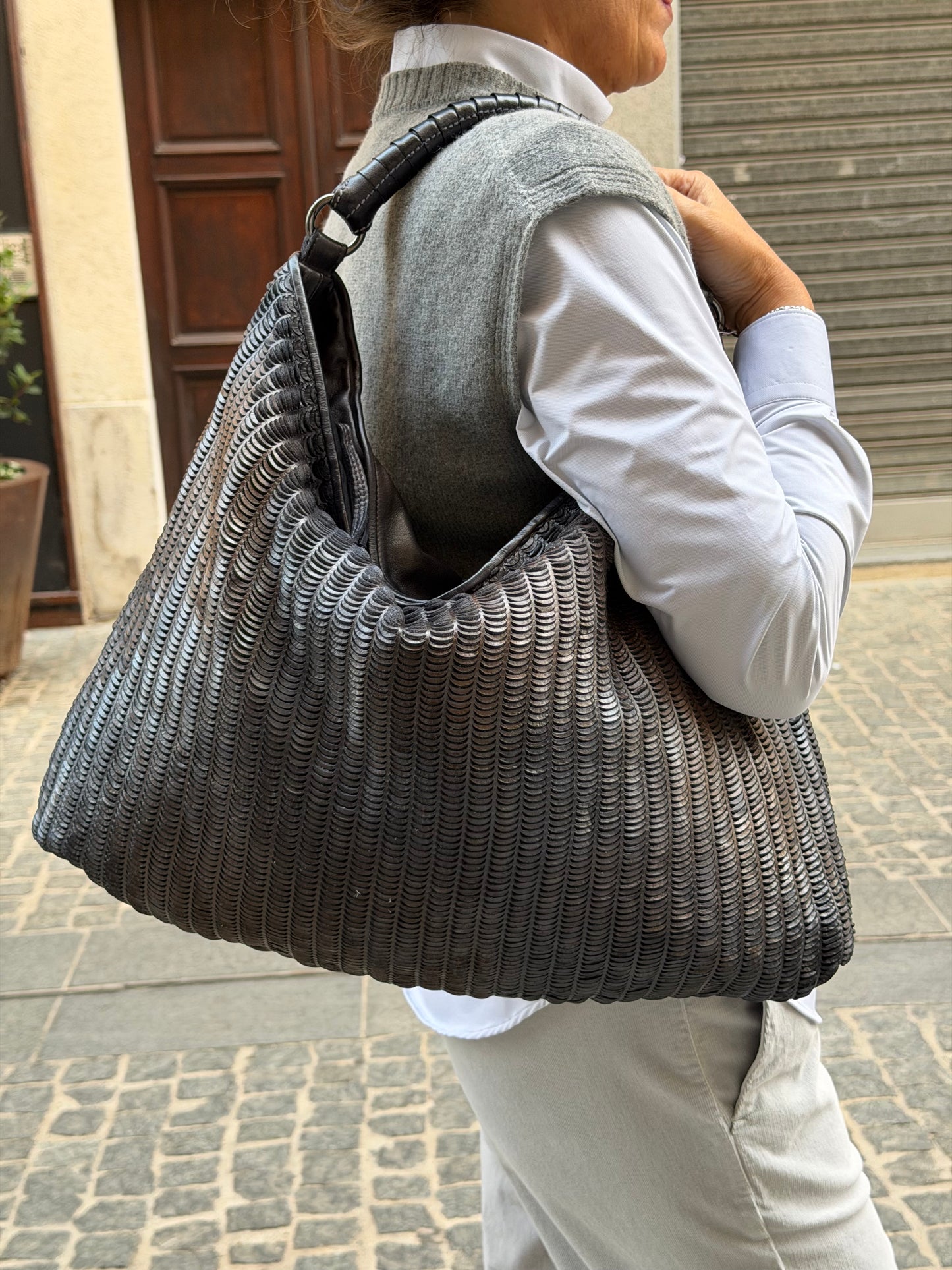 Borsa Shopper Atena Texture a Lune