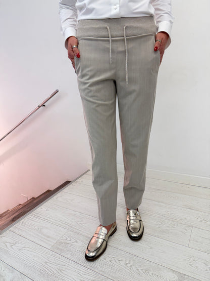Pantalone Jogger In Tela di Lana