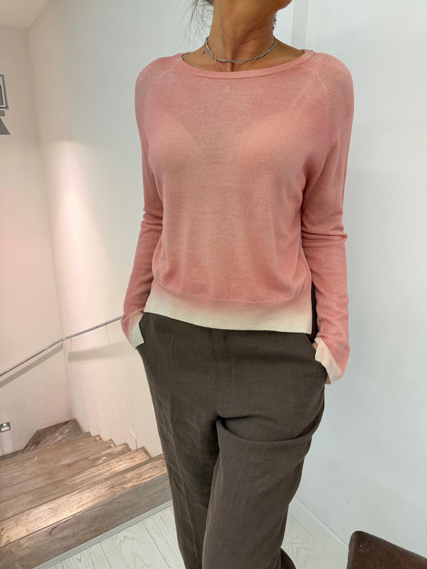 Maglia Girocollo Cropped Aerografata