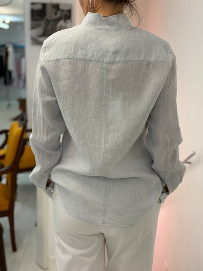 Camicia Lino Collo Coreana